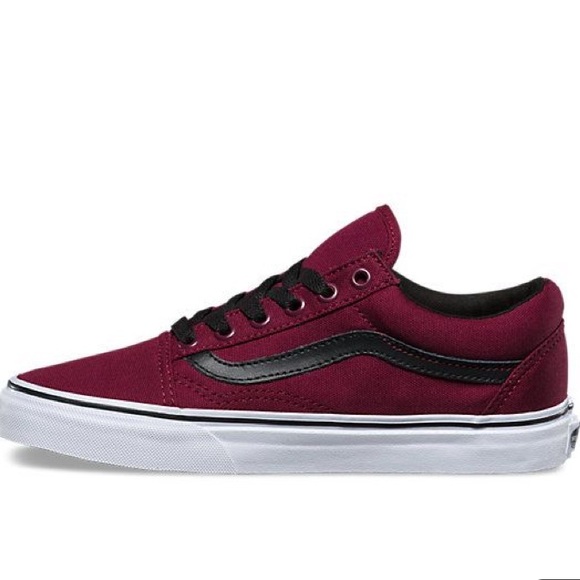 maroon and black vans